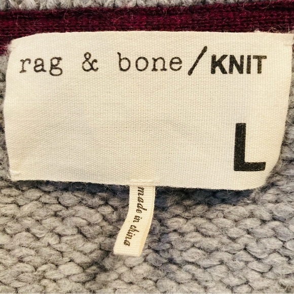 Rag & bone cotton angora blend grey slightly textured sweater. Size Large. - Picture 3 of 5